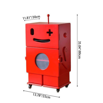 Contemporary Creative Robot-Shaped Medium Density Fiberboard Storage Cabinet 2-Cabinet For Living Room