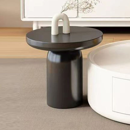 Modern Minimalist Cylindrical Medium Density Fiberboard Coffee Table 1-Tier For Living Room