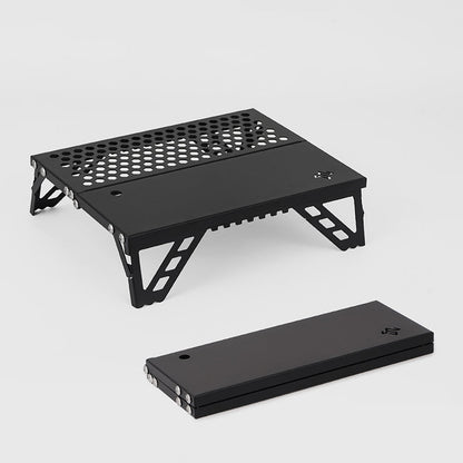 Modern Minimalist Rectangular Aluminum Alloy Outdoor Folding Camping Coffee Table 1-Tier For Garden