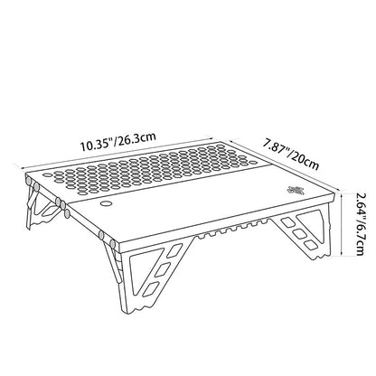 Modern Minimalist Rectangular Aluminum Alloy Outdoor Folding Camping Coffee Table 1-Tier For Garden