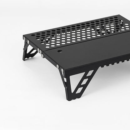Modern Minimalist Rectangular Aluminum Alloy Outdoor Folding Camping Coffee Table 1-Tier For Garden