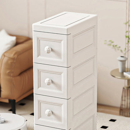Modern Minimalist Rectangular PP Storage Cabinet 5-Drawer For Living Room