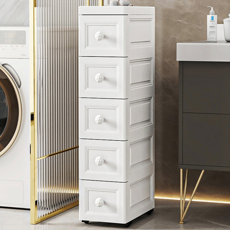Modern Minimalist Rectangular PP Storage Cabinet 5-Drawer For Living Room