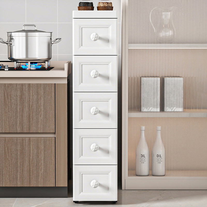 Modern Minimalist Rectangular PP Storage Cabinet 5-Drawer For Living Room