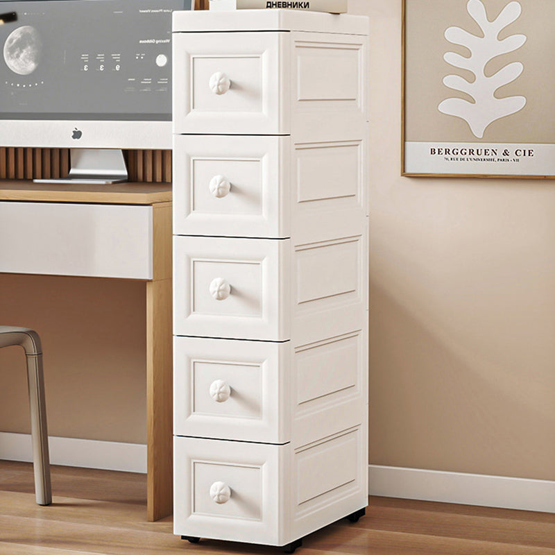 Modern Minimalist Rectangular PP Storage Cabinet 5-Drawer For Living Room