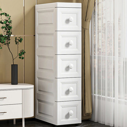 Modern Minimalist Rectangular PP Storage Cabinet 5-Drawer For Living Room