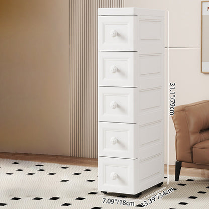 Modern Minimalist Rectangular PP Storage Cabinet 5-Drawer For Living Room