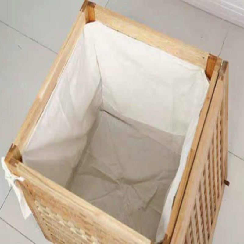 Traditional Japanese Rectangular Solid Wood Side Table 1-Storage For Living Room