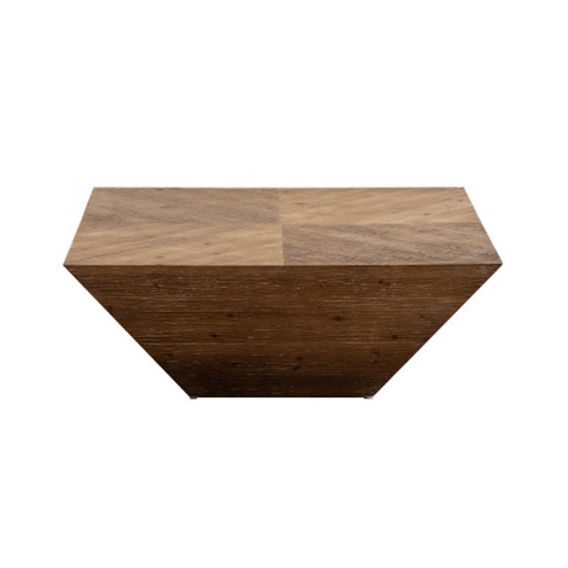 Modern Minimalist Trapezoidal Cedar Medium Density Fiberboard Coffee Table 1-Tier For Living Room