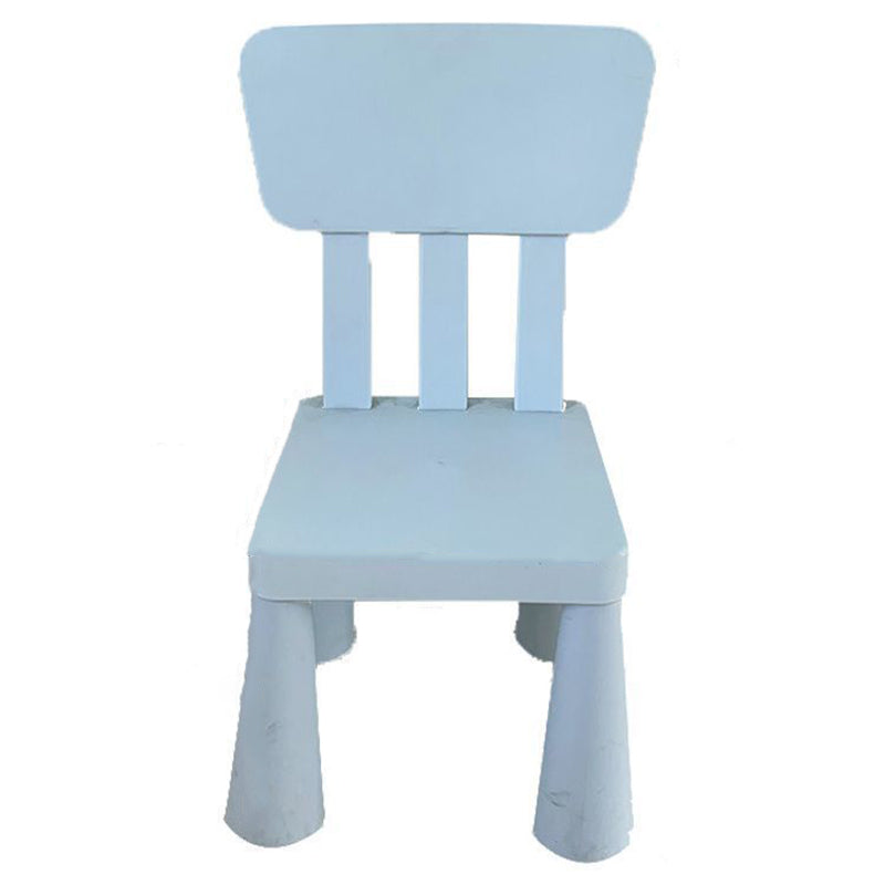 Contemporary Nordic Rectangular PE Kids Desk & Chair Set For Home Office