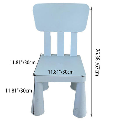 Contemporary Nordic Rectangular PE Kids Desk & Chair Set For Home Office