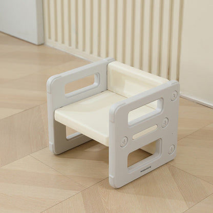 Contemporary Nordic Rectangular Hollow PE Kids Desk & Chair Set For Home Office