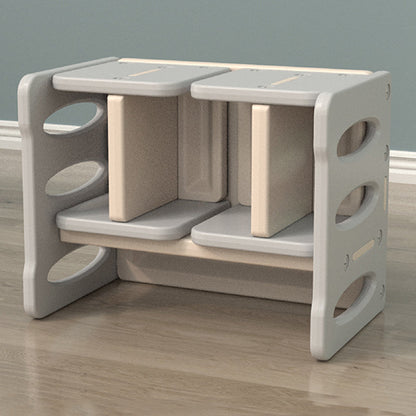 Contemporary Nordic Rectangular Hollow PE Kids Desk & Chair Set For Home Office