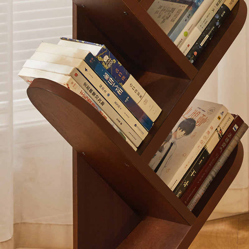 Contemporary Creative Treehouse-Shaped Rubberwood Bookshelves 5/7 Tier For Home Office