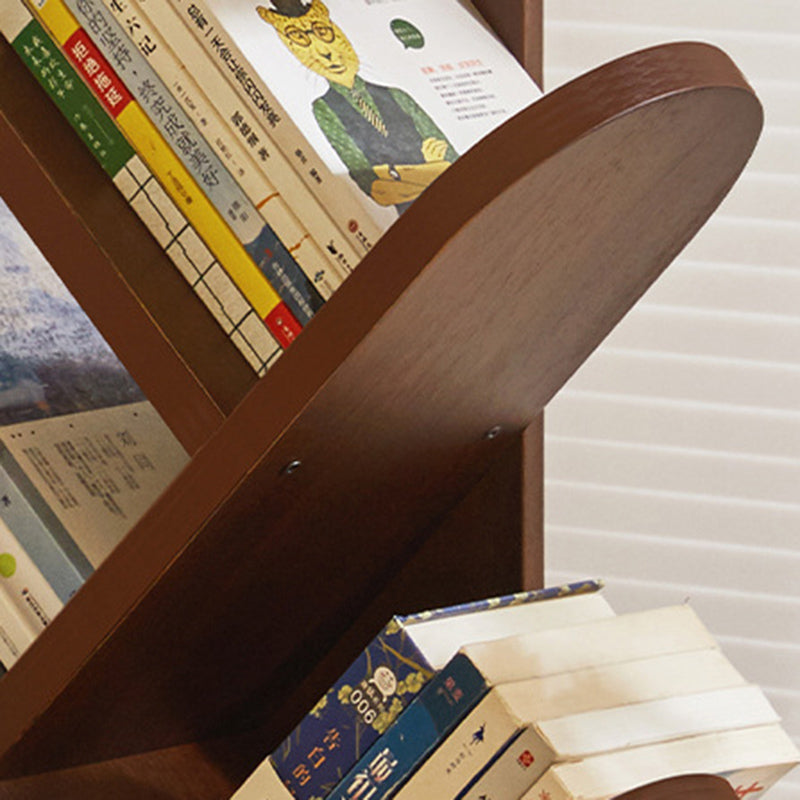 Contemporary Creative Treehouse-Shaped Rubberwood Bookshelves 5/7 Tier For Home Office