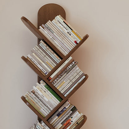 Contemporary Creative Treehouse-Shaped Rubberwood Bookshelves 5/7 Tier For Home Office