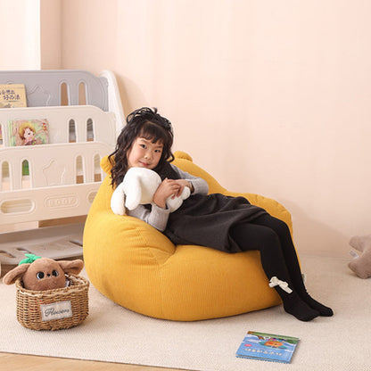 Contemporary Creative Kids Bear-Shaped Corduroy EPP Accent Chair Backrest Armrest For Living Room