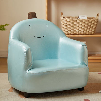 Contemporary Creative Animal-Shaped PU Leather Cotton Linen Solid Wood Accent Chair Backrest Armrest For Living Room