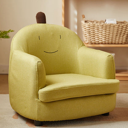 Contemporary Creative Animal-Shaped PU Leather Cotton Linen Solid Wood Accent Chair Backrest Armrest For Living Room