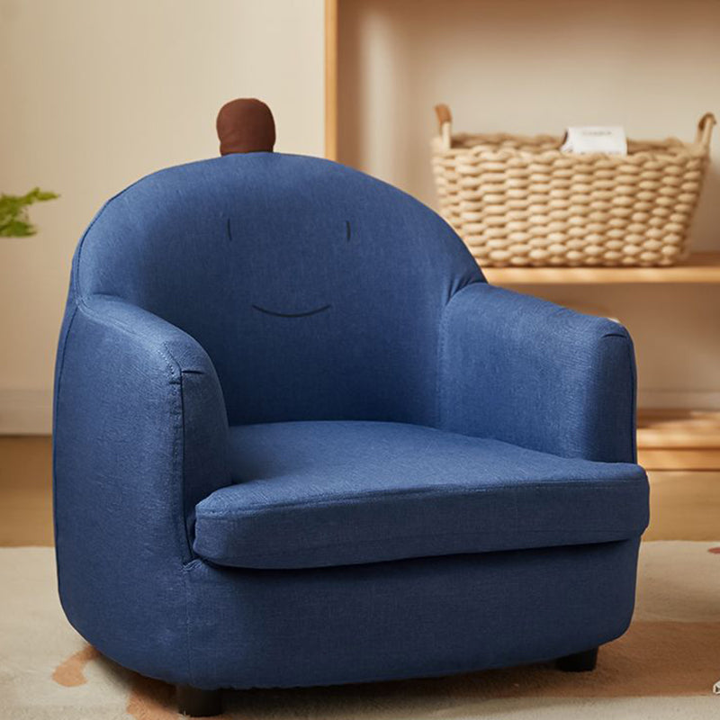 Contemporary Creative Animal-Shaped PU Leather Cotton Linen Solid Wood Accent Chair Backrest Armrest For Living Room