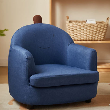 Contemporary Creative Animal-Shaped PU Leather Cotton Linen Solid Wood Accent Chair Backrest Armrest For Living Room