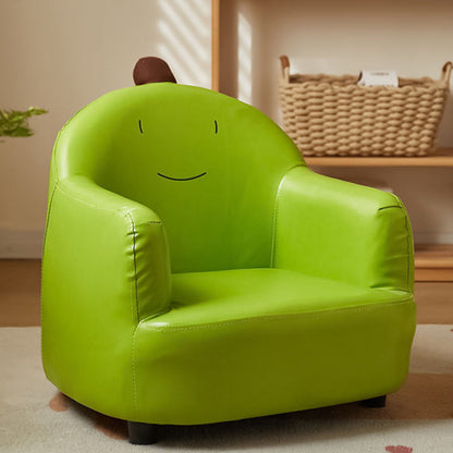 Contemporary Creative Animal-Shaped PU Leather Cotton Linen Solid Wood Accent Chair Backrest Armrest For Living Room
