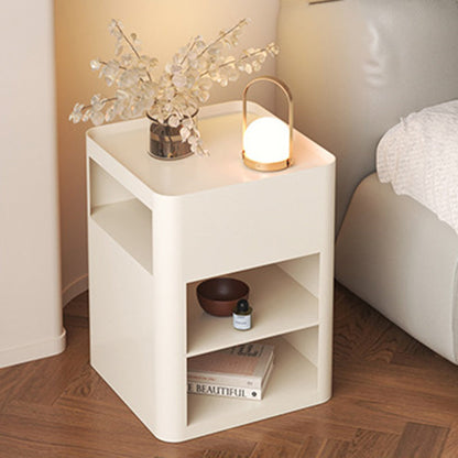 Modern Minimalist Rectangular Iron Movable Nightstand 4-Tier For Bedroom