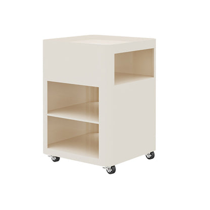 Modern Minimalist Rectangular Iron Movable Nightstand 4-Tier For Bedroom