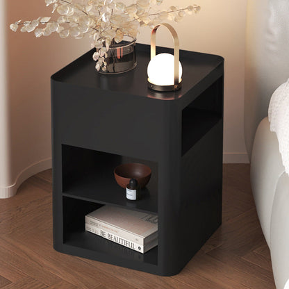 Modern Minimalist Rectangular Iron Movable Nightstand 4-Tier For Bedroom