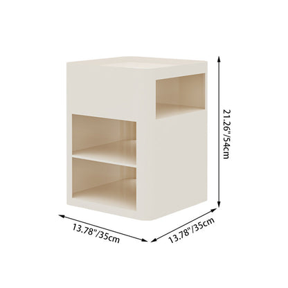 Modern Minimalist Rectangular Iron Movable Nightstand 4-Tier For Bedroom