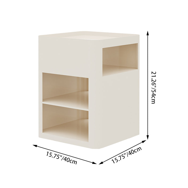 Modern Minimalist Rectangular Iron Movable Nightstand 4-Tier For Bedroom