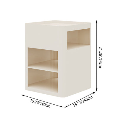 Modern Minimalist Rectangular Iron Movable Nightstand 4-Tier For Bedroom