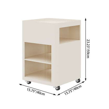 Modern Minimalist Rectangular Iron Movable Nightstand 4-Tier For Bedroom