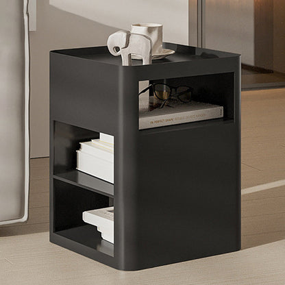 Modern Minimalist Rectangular Iron Movable Nightstand 4-Tier For Bedroom