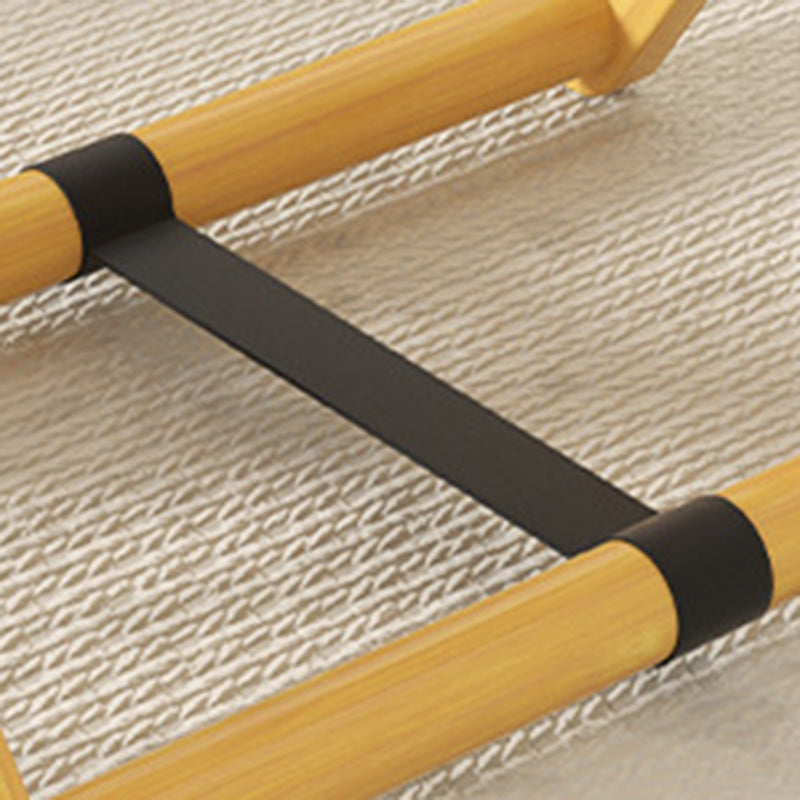 Modern Minimalist Rectangular Bamboo Synthetic Rattan Foldable Side Table 1-Tier For Living Room