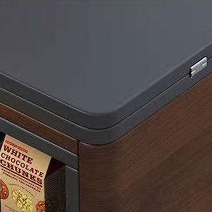 Contemporary Creative Rectangular Foldable Height-Adjustable Slab Stone Solid Wood Eco-Friendly Board Coffee Table 3-Drawer For Living Room