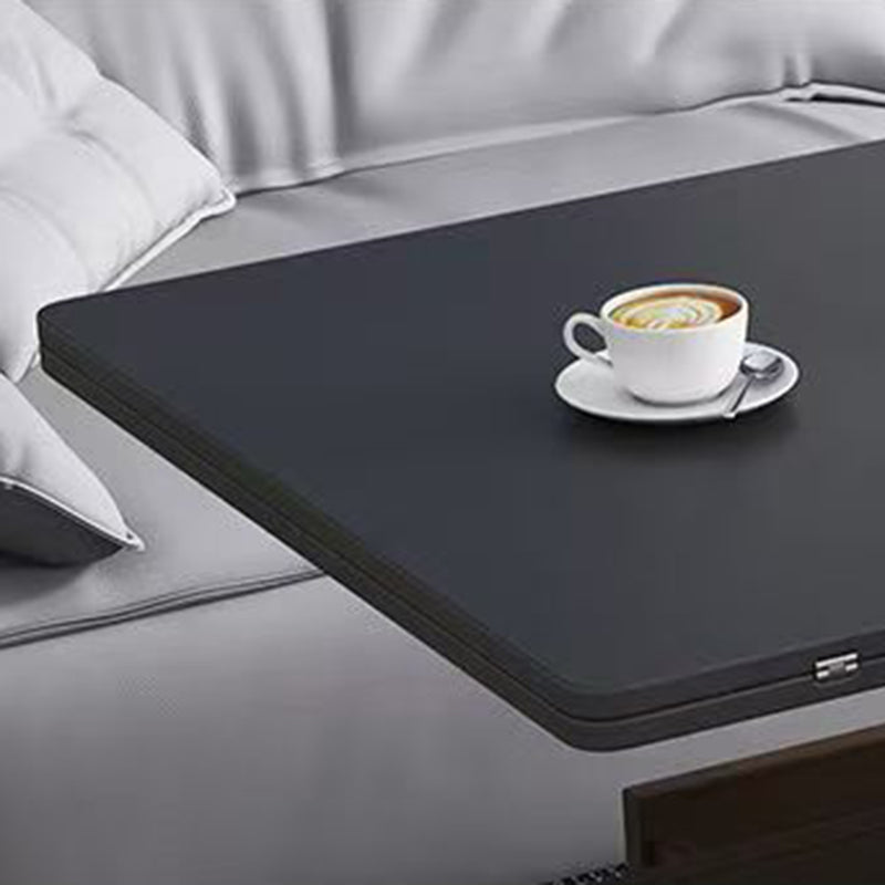 Contemporary Creative Rectangular Foldable Height-Adjustable Slab Stone Solid Wood Eco-Friendly Board Coffee Table 3-Drawer For Living Room