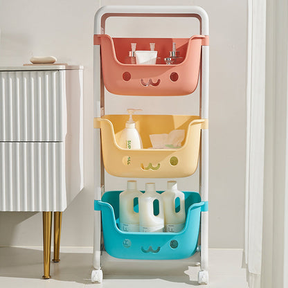 Contemporary Creative Rectangular Cat-Shaped Kids PP Storage Shelf 2/3/4 Tier For Living Room