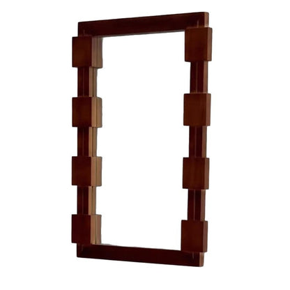 Traditional Vintage Rectangular Glass Pine Wood Medium Density Fiberboard Accent Full-Length Mirror For Entryways