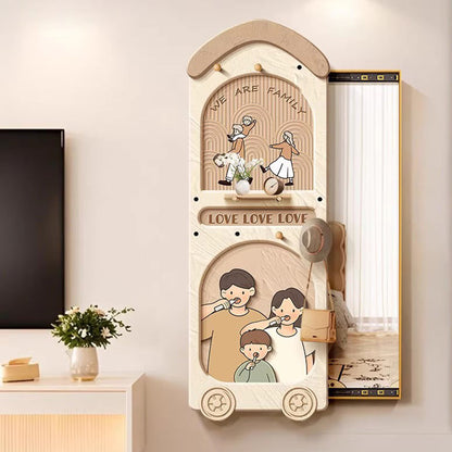 Contemporary Creative Rectangular Arch Medium Density Fiberboard Glass Accent Full-Length Mirror For Entryways