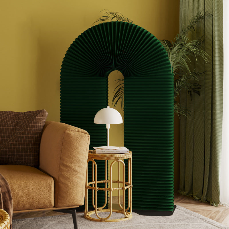 Contemporary Creative Arched Hollowed Dovetail Design Kraft Paper Iron Room Divider For Living Room