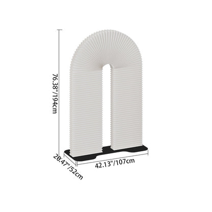Contemporary Creative Arched Hollowed Dovetail Design Kraft Paper Iron Room Divider For Living Room
