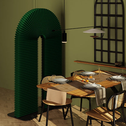 Contemporary Creative Arched Hollowed Dovetail Design Kraft Paper Iron Room Divider For Living Room