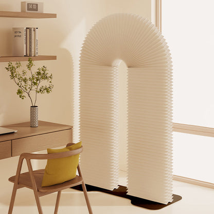Contemporary Creative Arched Hollowed Dovetail Design Kraft Paper Iron Room Divider For Living Room