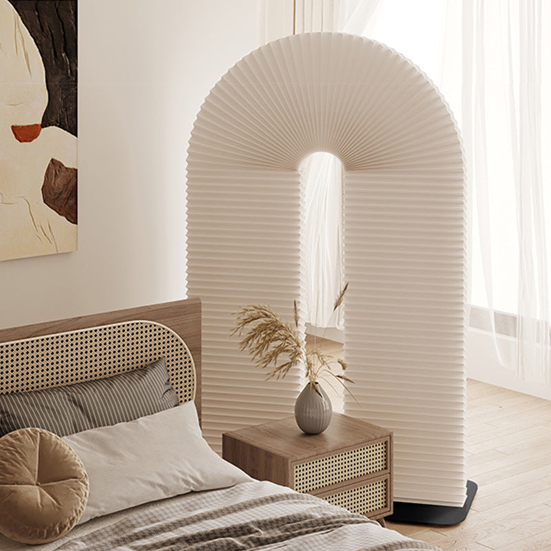 Contemporary Creative Arched Hollowed Dovetail Design Kraft Paper Iron Room Divider For Living Room