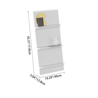Modern Minimalist Rectangular Kraft Paper Acrylic Portable Display Rack 3-Tier For Living Room