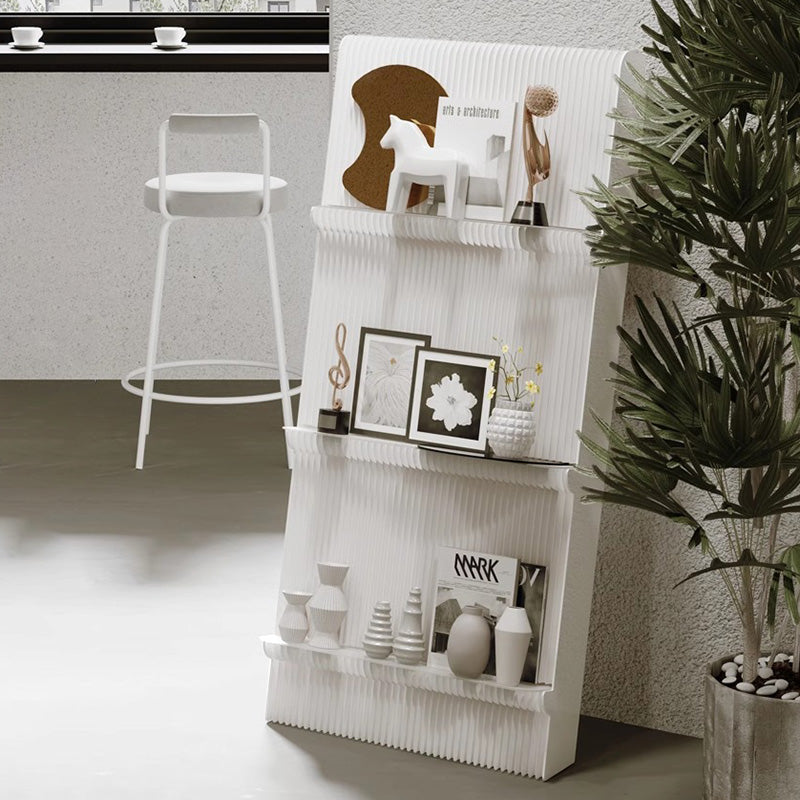 Modern Minimalist Rectangular Kraft Paper Acrylic Portable Display Rack 3-Tier For Living Room
