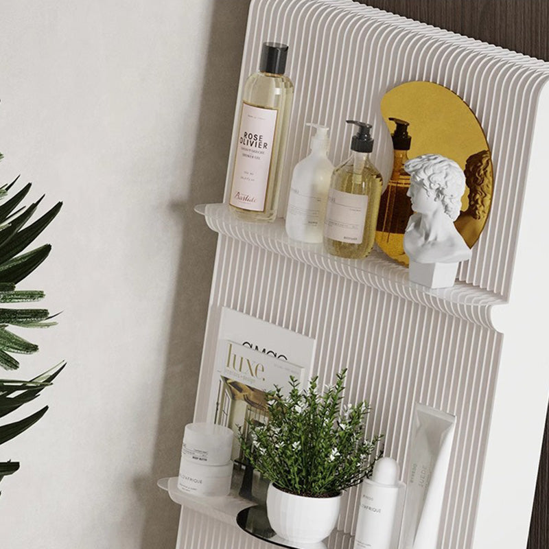Modern Minimalist Rectangular Kraft Paper Acrylic Portable Display Rack 3-Tier For Living Room