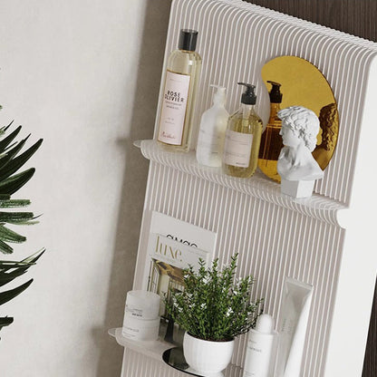 Modern Minimalist Rectangular Kraft Paper Acrylic Portable Display Rack 3-Tier For Living Room