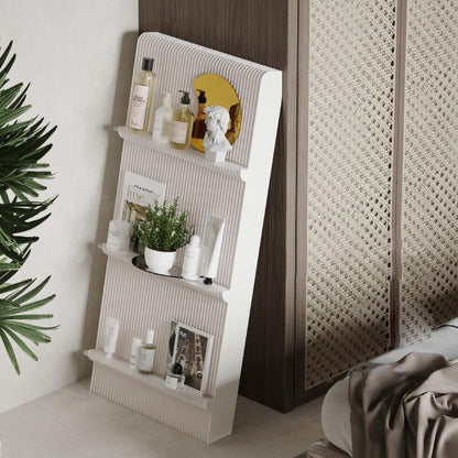 Modern Minimalist Rectangular Kraft Paper Acrylic Portable Display Rack 3-Tier For Living Room